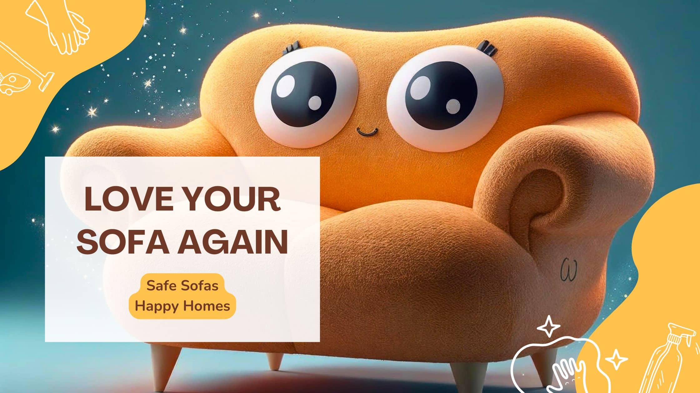 Freshly cleaned orange sofa in a bright Singapore living room – Chem-Dry Singapore