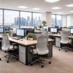 Clean office chairs in a modern Singapore workplace
