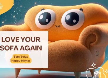 Freshly cleaned orange sofa in a bright Singapore living room – Chem-Dry Singapore